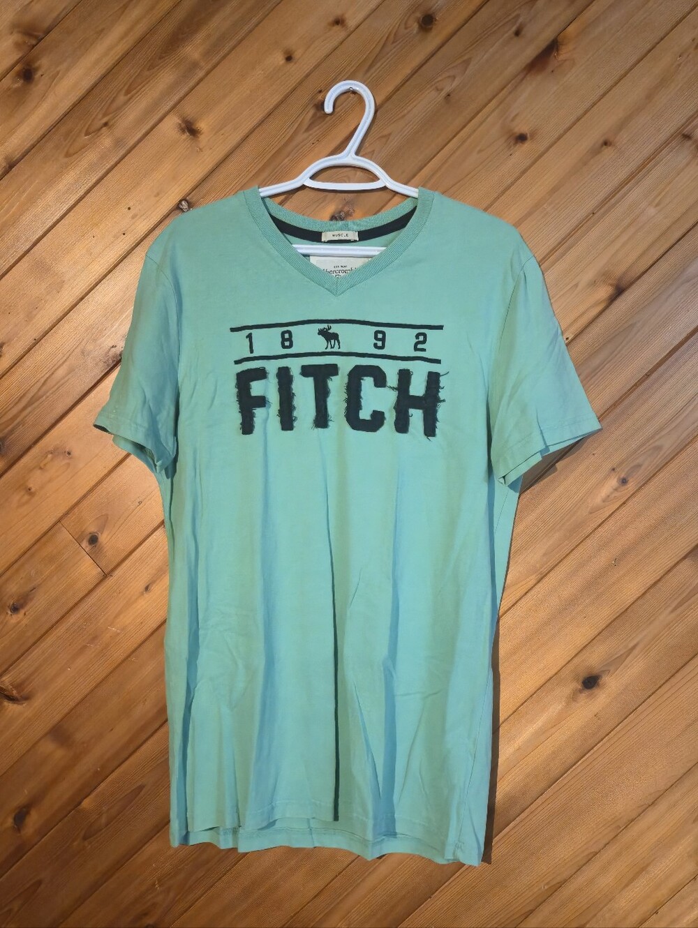 Abercrombie & Fitch Vintage Y2K Mens L Green Muscle Shirt